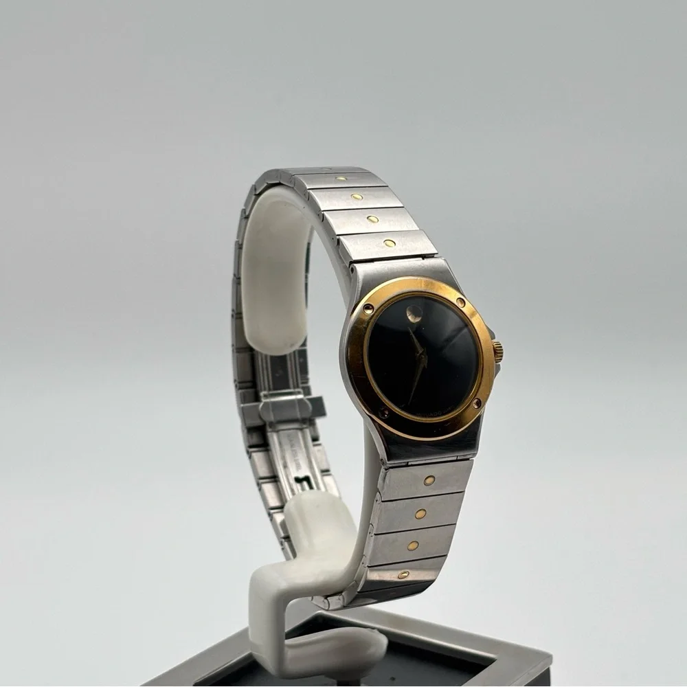 Vintage Movado Museum Two-Tone Quartz Watch | Swiss Made | 1980s - Picture 3 of 11